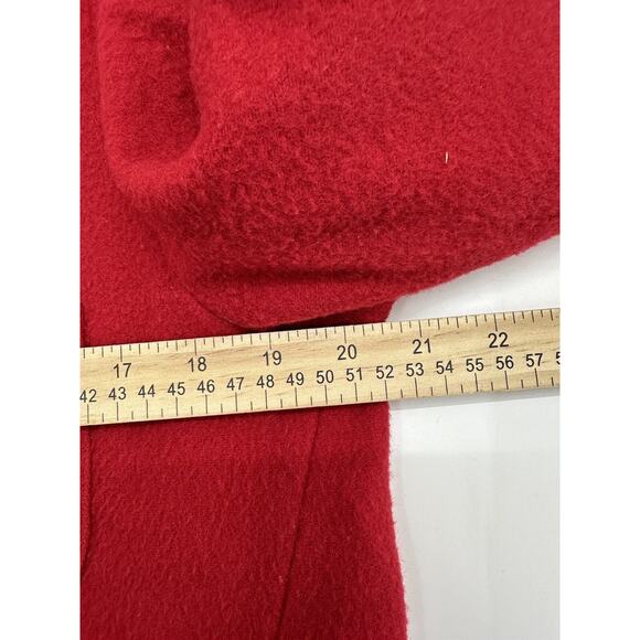 G. H. Bass & Co Womens Coat Size Small Red Wool Long Sleeve Button Up Collared - Picture 12 of 15